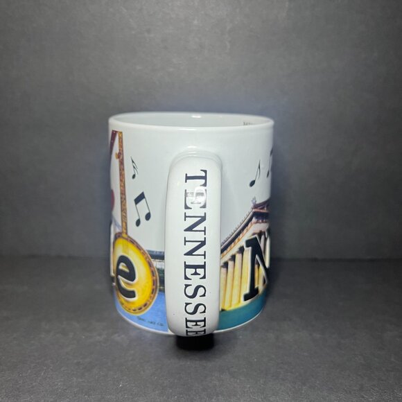 Music City Nashville Tennessee Large 16oz City Line, Guitar & Banjo Souvenir Mug - Picture 2 of 7